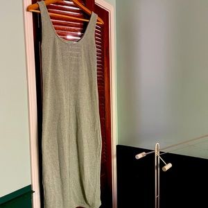 Zara seafoam green tank midi dress